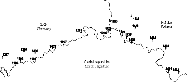 Mapa - Pihrani Saska a JZ Polska